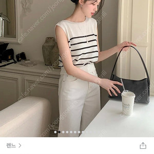 렌느) 드뮤 린넨 st 나시 니트