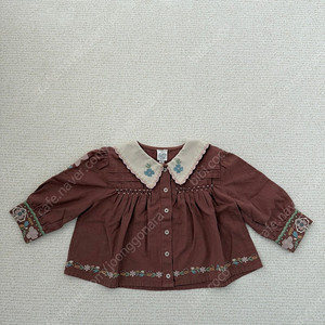 아폴리나 초코블라우스 3-5y