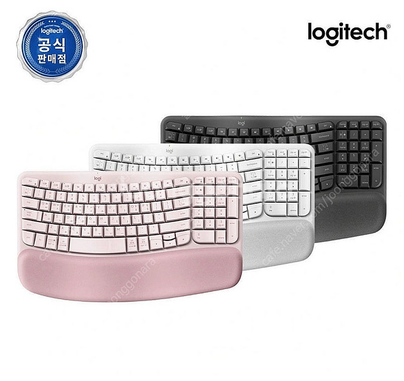 로지텍 WAVE KEYS 인체공학 무선 키보드 미개봉--0