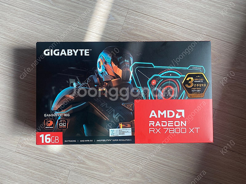 기가바이트 rx 7800xt gaming oc 3팬--0