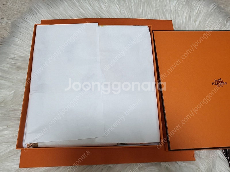 에르메스 까레 스카프 스토리 까레 90 블랑/베이지--2