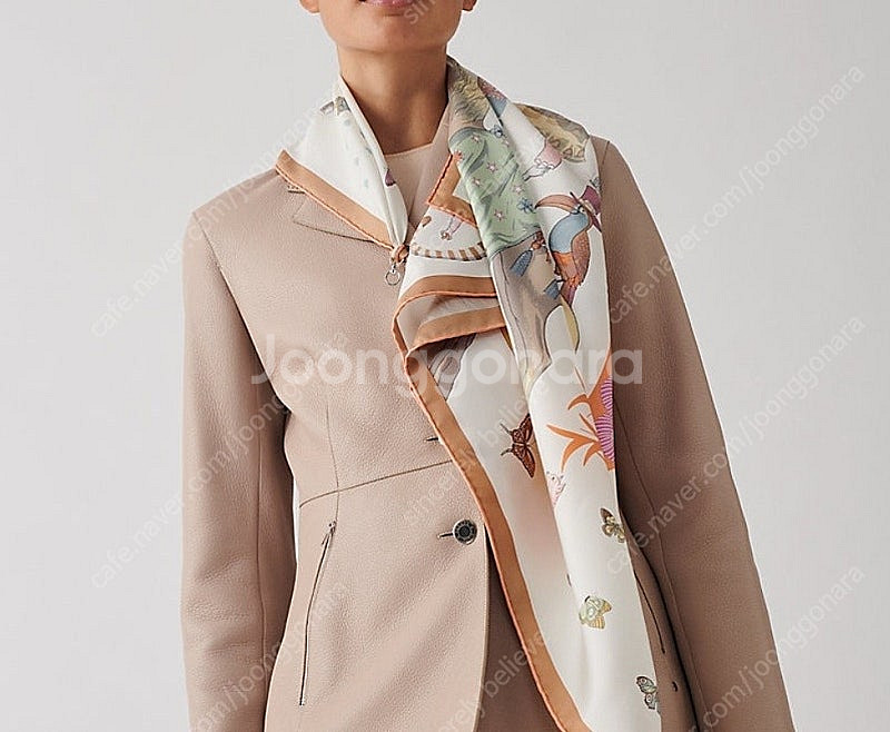 에르메스 까레 스카프 스토리 까레 90 블랑/베이지--8