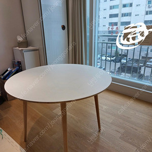 화이트 우드 원형테이블.1000
