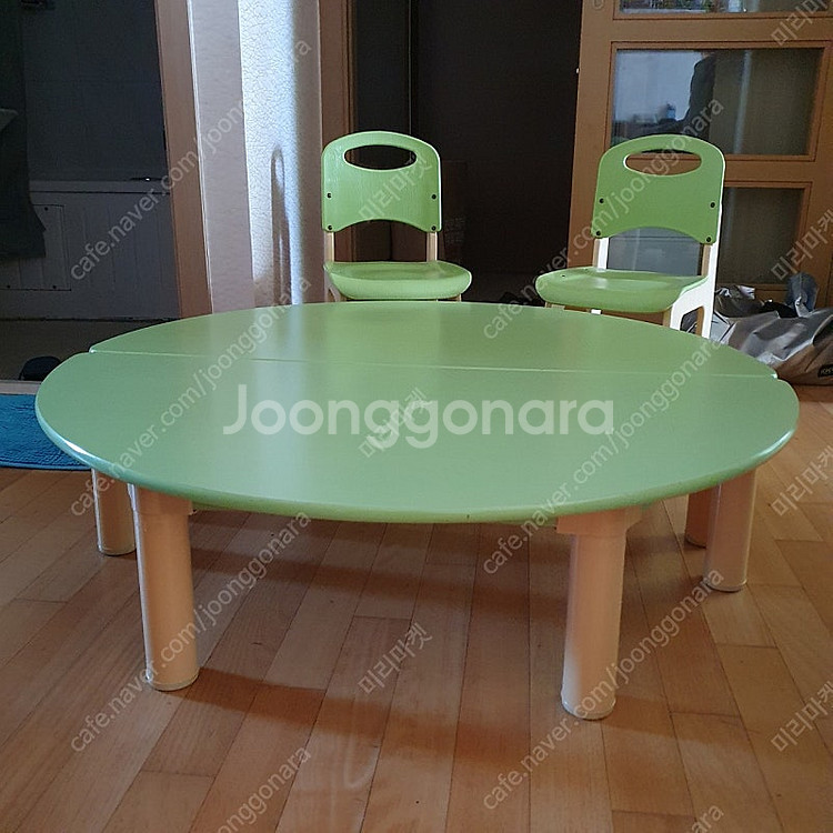 교원교구 유아동 책상 어린이집 놀이방 원형 테이블 의자...--1