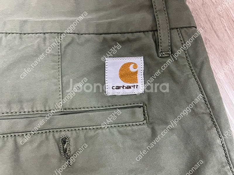 [판매]칼하트 WIP John Short 카키 반바지--1