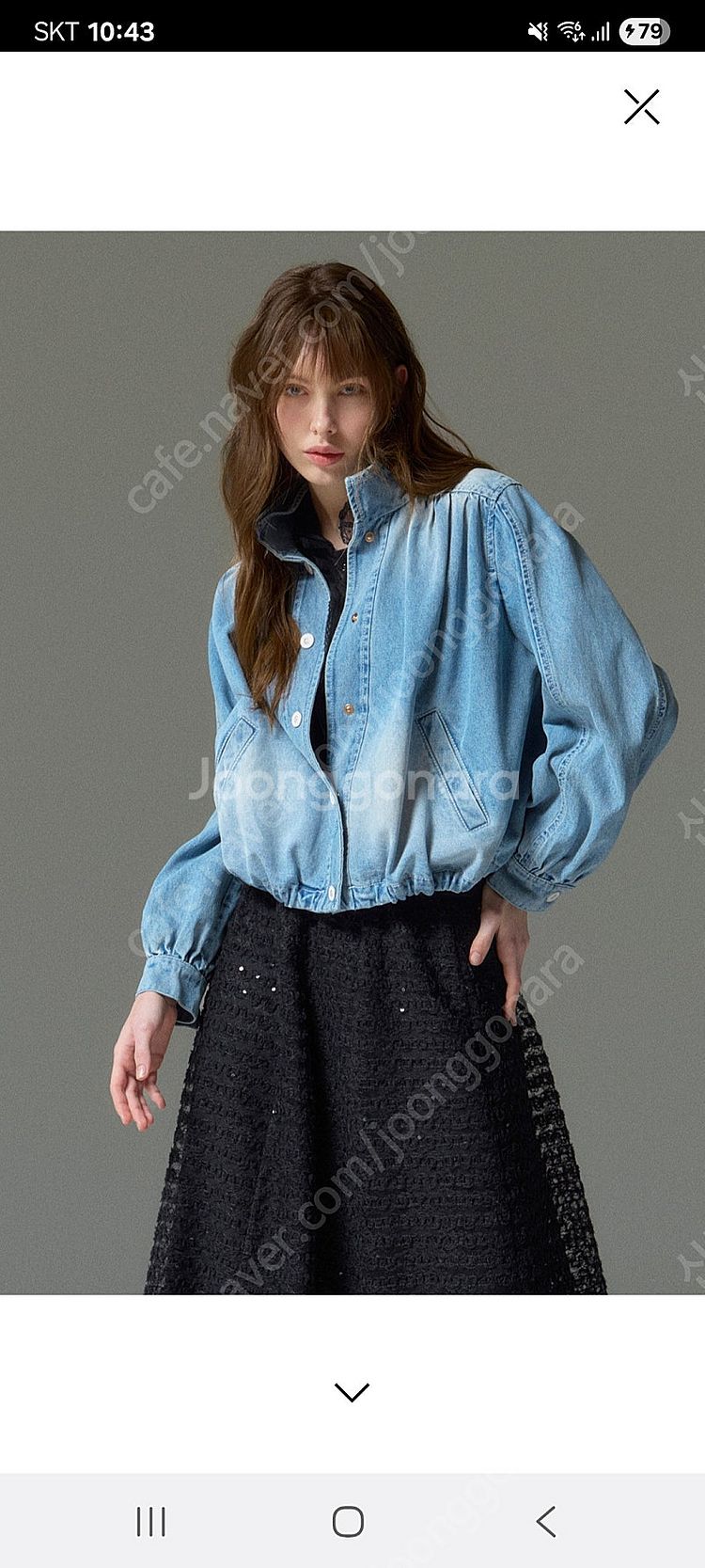랑방컬렉션 25ss 하이넥 데님 자켓--0
