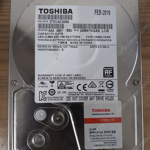 TOSHIBA(도시바) DT01ACA300 3TB