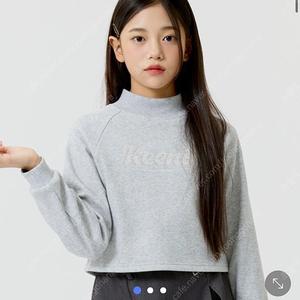 [스타일노리터] 킨잇 스노우 걸 하프넥 맨투맨 9세 10세