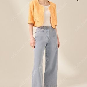 마인 멜란지 크롭 자켓 오렌지 55 (타임 랑방 더캐시미어 시스템 sjsj 오브제)