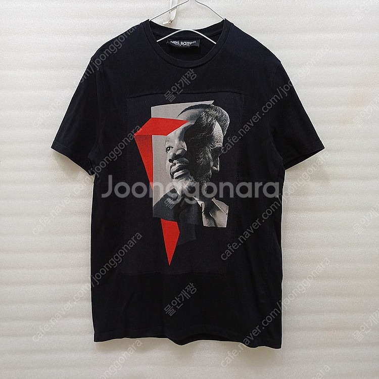 택포 국내정품 닐바렛 면 라운드 반팔 티 남성 XS ~ S 블랙 순면 사랑봉봉--0