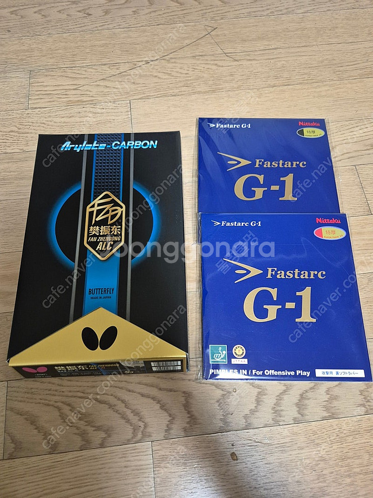 탁구채 버터플라이 판젠동 ALC 라켓 + G-1러버--0
