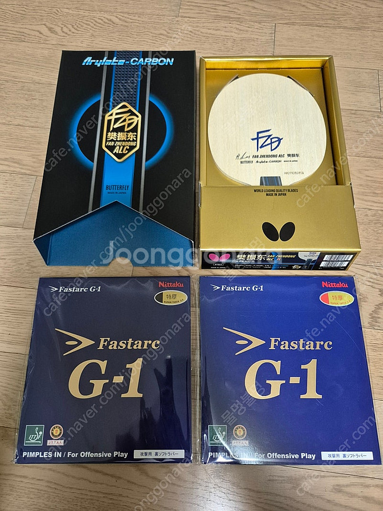 탁구채 버터플라이 판젠동 ALC 라켓 + G-1러버--1