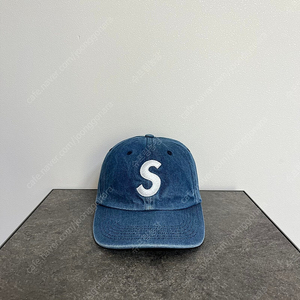 슈프림 워시드 데님 에스로고 S로고 볼캡 모자