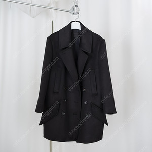 베르데오시도 Pea Coat. 100% Cashmere 690gr. (Black) S