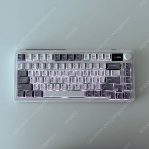 FL-ESPORTS CMK75 유무선 LCD 기계식 키보드 화이트 그레이