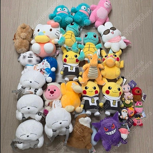 포켓몬 마시마로 토끼 루피 벨리곰 슈야 헬로키티 카피바라 흰둥이 도라에몽 한교동 커비 피카츄 망나뇽 꼬부기 고라파덕 팬텀 인형 키링 판매