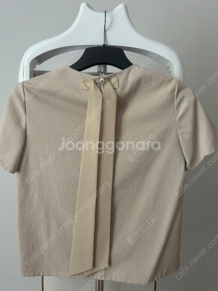 마인 뒷 리본 블라우스 탑 판매해요 한섬 타임 더캐시미...--1