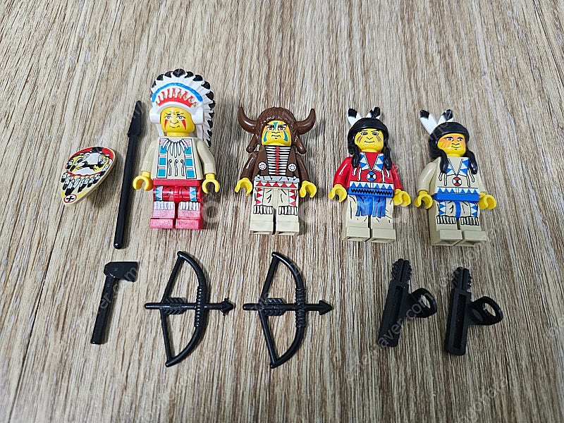 올드레고 인디언 미니피규어 세트--0