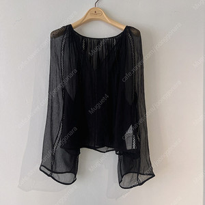 알렉산더맥퀸 McQ 블랙 시스루 블라우스 36