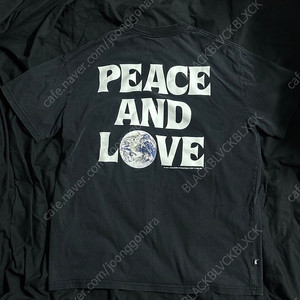 [L] 스투시 Peace and Love 반팔 티셔츠 블랙