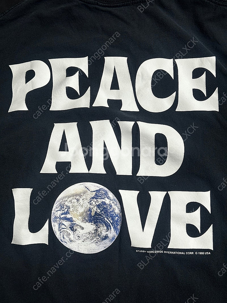 [L] 스투시 Peace and Love 반팔 티셔츠 ...--1