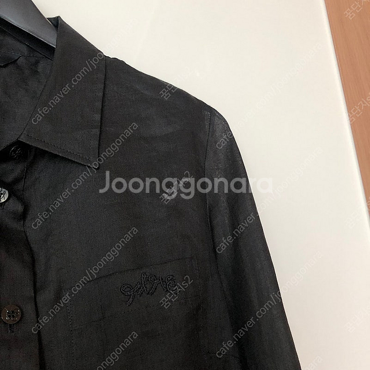한섬 타임 23년 메인 린넨100 시스루 블라우스 셔츠...--2