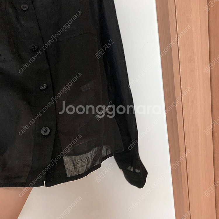한섬 타임 23년 메인 린넨100 시스루 블라우스 셔츠...--4