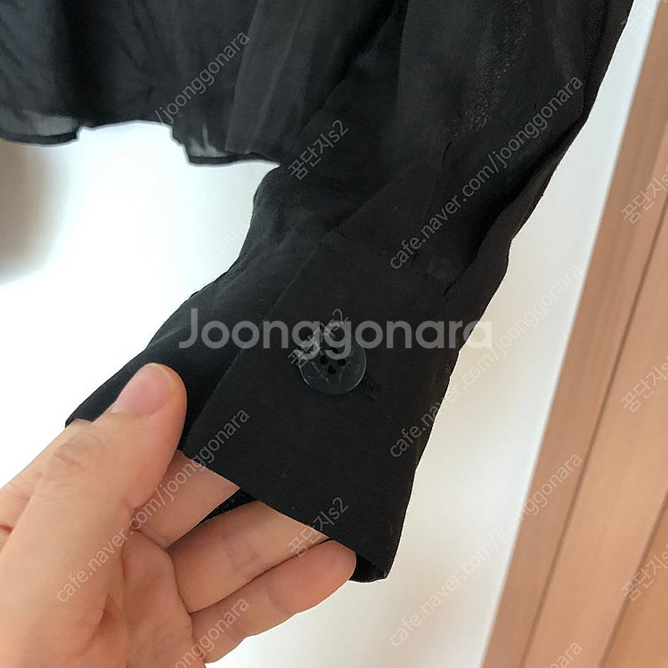 한섬 타임 23년 메인 린넨100 시스루 블라우스 셔츠...--8