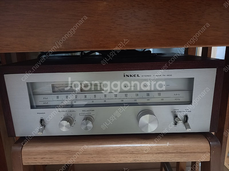 인켈 빈티지 우드 라디오 tk-600 튜너(ak650)--0