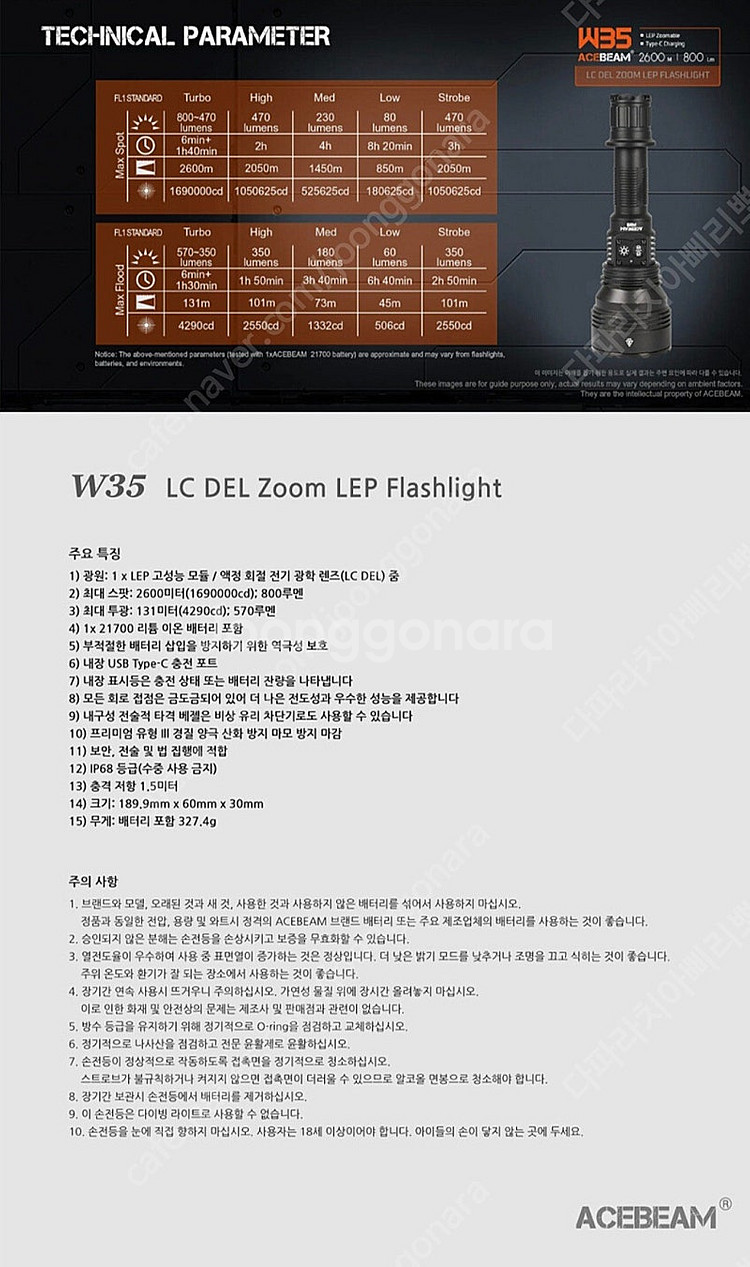 ACEBEAM W35 LC DEL Zoom LEP Fl...--5