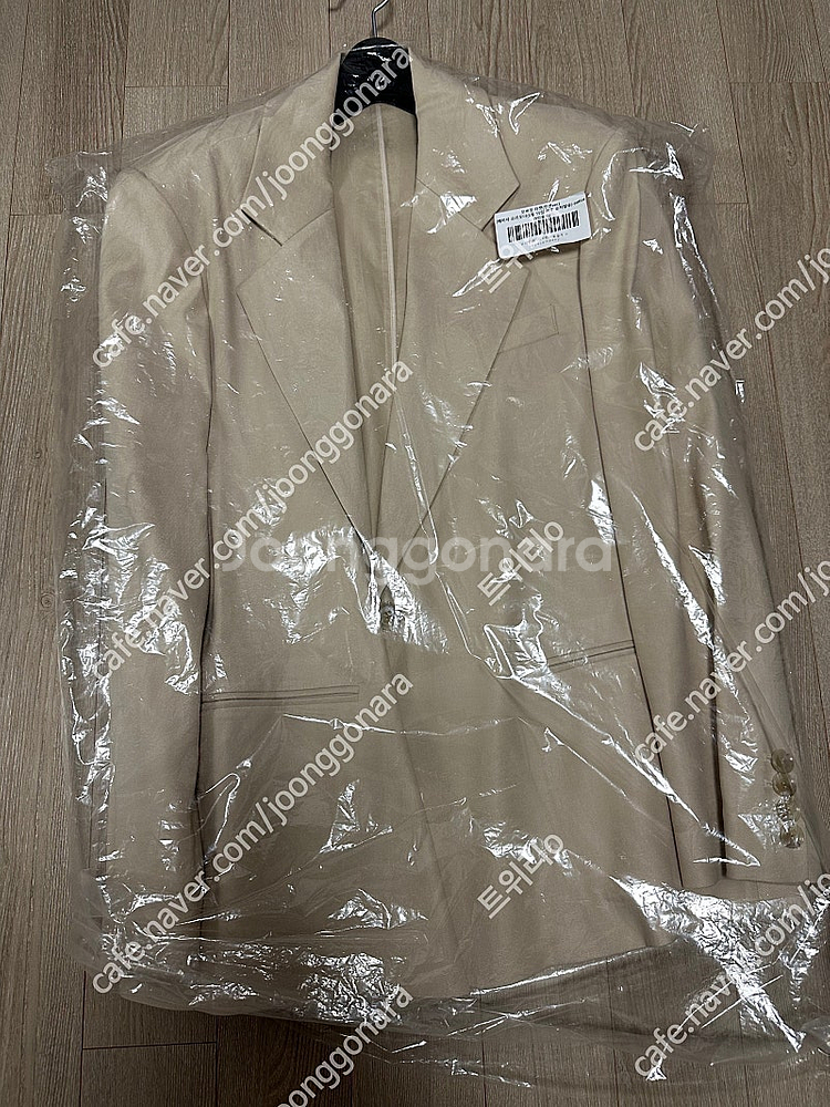 라온 뮤제라 린넨오버핏자켓 베이지 새상품--1