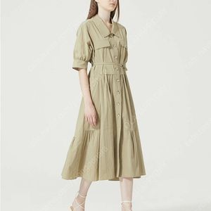 새상품) ZOOC 티어드 프릴 벨티드 원피스 66사이즈 판매합니다 이미지