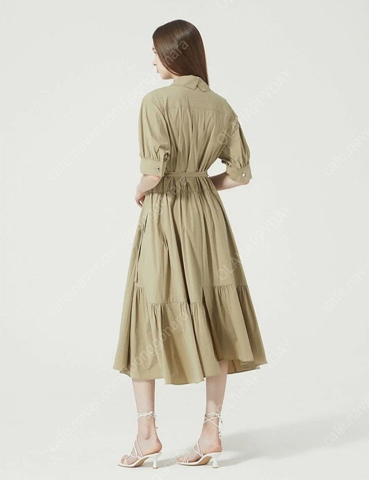 새상품) ZOOC 티어드 프릴 벨티드 원피스 66사이즈 판매합니다 이미지