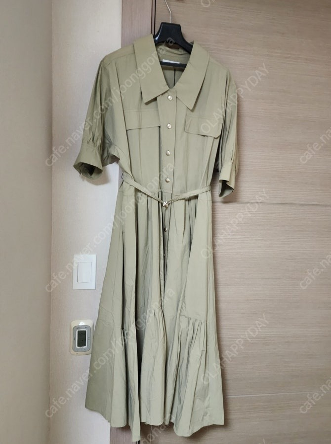 새상품) ZOOC 티어드 프릴 벨티드 원피스 66사이즈 판매합니다 이미지