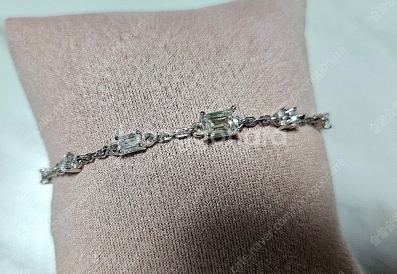 14k 랩다이아몬드 팬시컷 팔찌--0