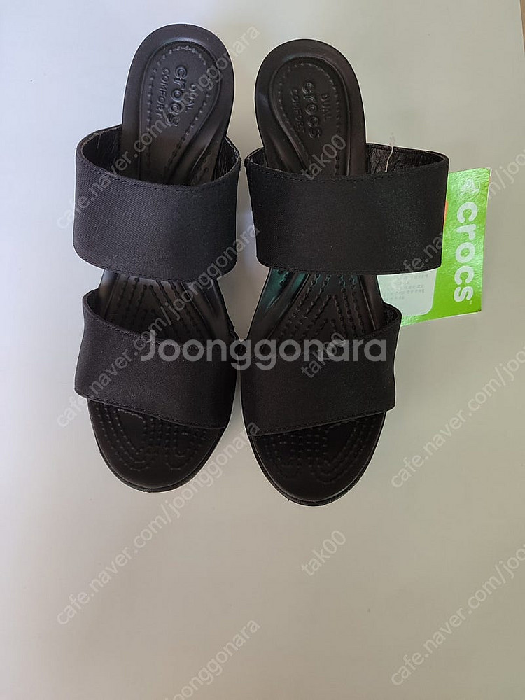 크록스 레이웨지 투스트랩 슬리퍼 새상품 w8 250--0