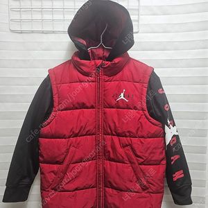 나이키조던 키즈 레드 패딩 조끼점퍼 사이즈 7