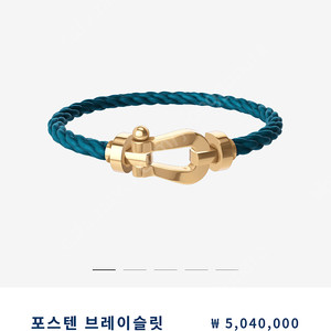 프레드 포스텐 옐골 라지 팔찌 (정품)케이블 리비에라블루 17사이즈
