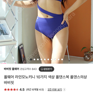 바비핏 폴웨어 라인모노키니 S 블루/블랙/화이트