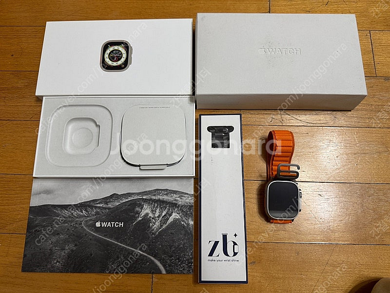 애플워치 울트라 티타늄 49mm 셀룰러 알파인루프 주황...--0