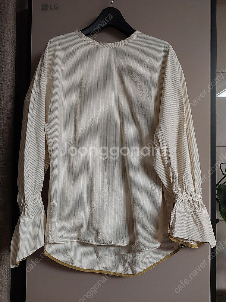 TIME타임 소매셔링 스트라이프 블라우스--0