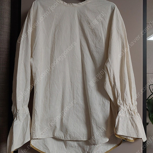 TIME타임 소매셔링 스트라이프 블라우스