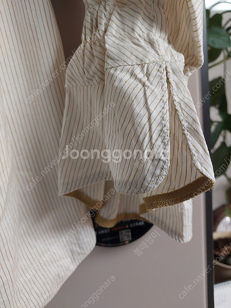 TIME타임 소매셔링 스트라이프 블라우스--7