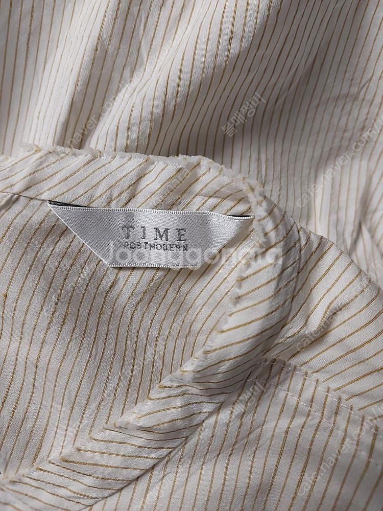 TIME타임 소매셔링 스트라이프 블라우스--8