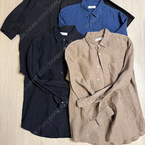uniqlo 린넨셔츠 3컬러+자라 아노락 반팔 셔츠 일괄 (택포3.5)