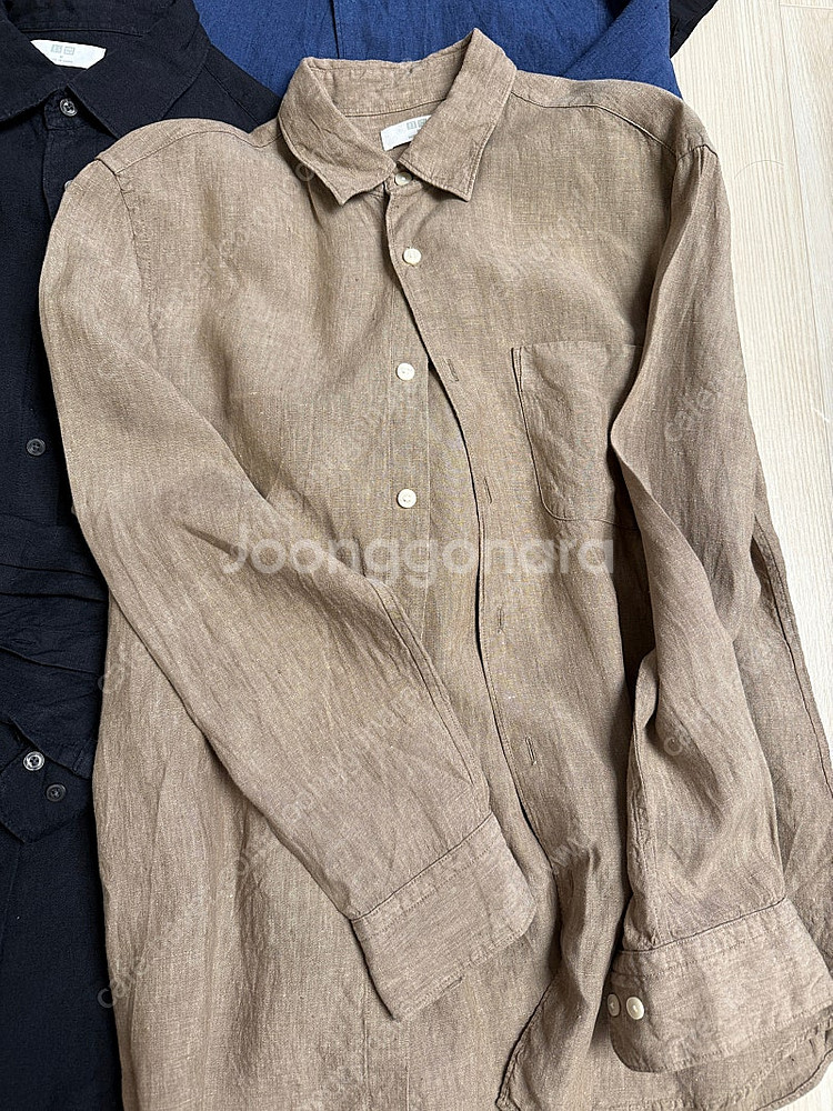 uniqlo 린넨셔츠 3컬러+자라 아노락 반팔 셔츠 일...--1
