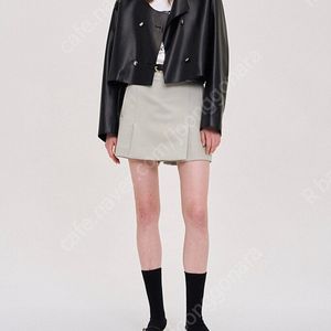 시스템 세일러 칼라 페이크 레더 자켓55