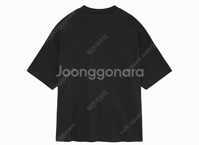 에센셜 숏슬리브 티셔츠 블랙 XL--1