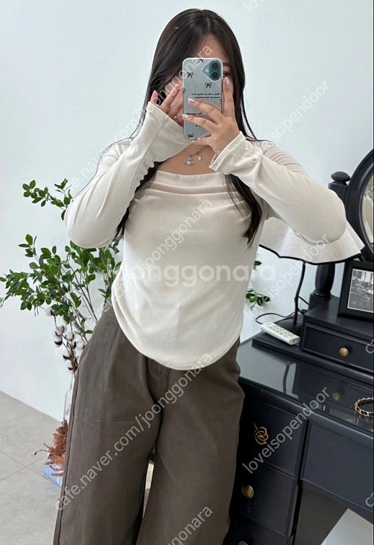 하티66 made 자체제작 볼레로 긴팔 티셔츠--2
