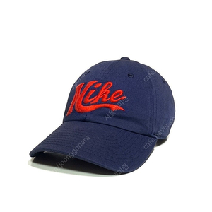 NIKE 나이키 빈티지 초레어 헤리티지86 남녀공용 네이비/레드 레터링 로고 볼캡 모자